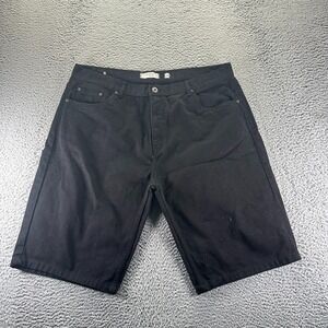 Evolution In Design Shorts Mens 44 Black Cotton Denim Bermuda Utility Workwear
